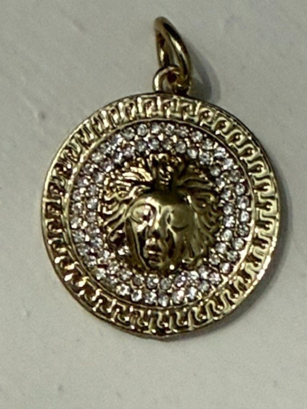 Medusa Head Iced Hip Hop Gold Plated Medal Cubic Zirconia Charm Pendant New